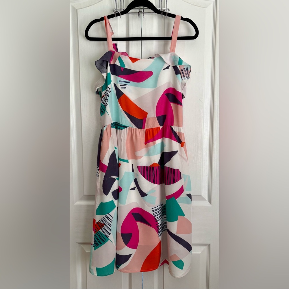 OLIVER BONAS WOMENS SUNDRESS, MULTICOLORED, size 12
